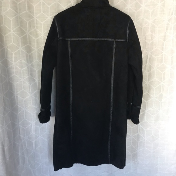 🎉HP🎉 ZARA Long Black Coat - Picture 2 of 9